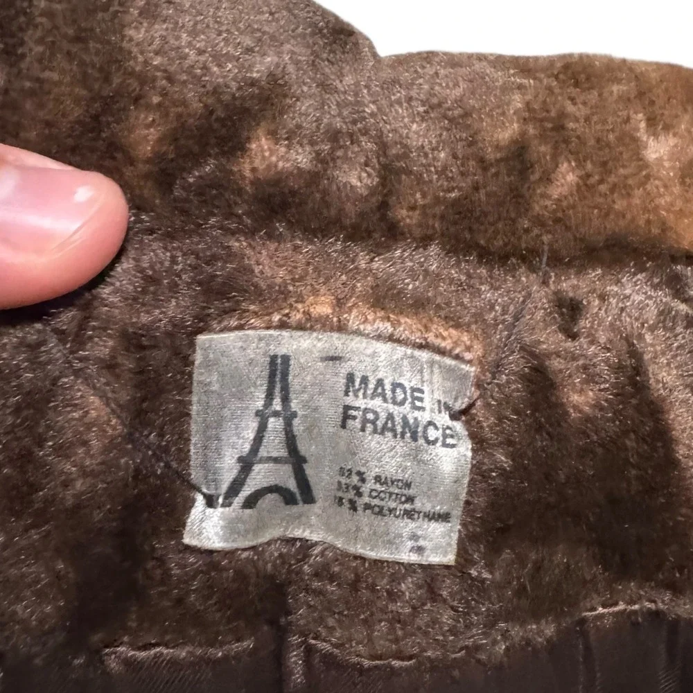 Vintage Debbi Robert Ltd France Made Double Breasted Faux Fur Overcoat Women's 4